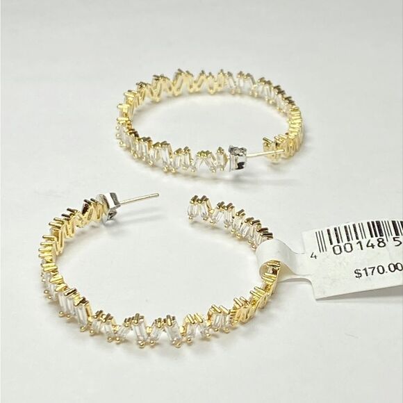 THEIA Hestia 14K Goldplated Large Inside-Out Hoops earrings - Picture 1 of 7